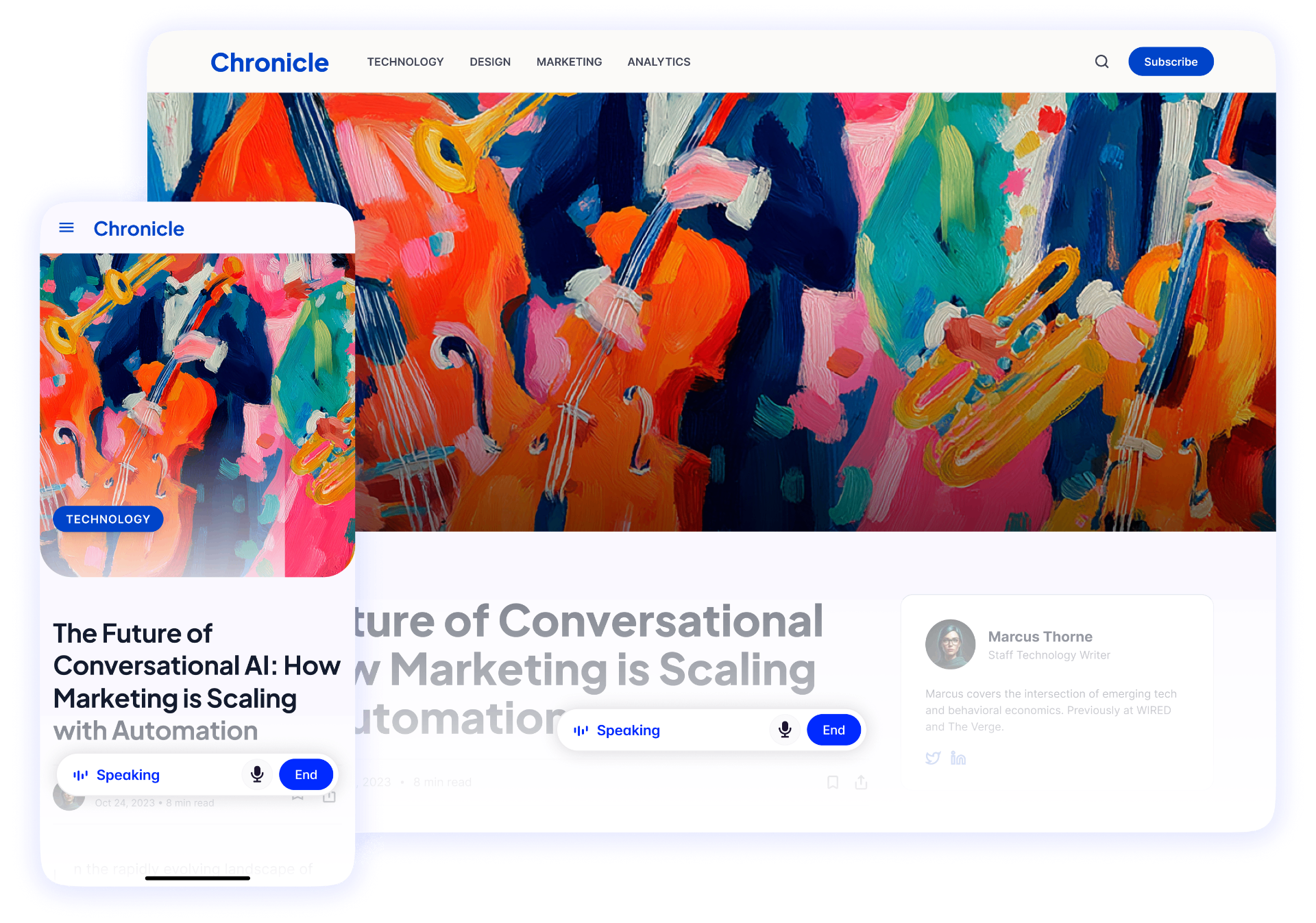 Let's Talk on desktop and mobile